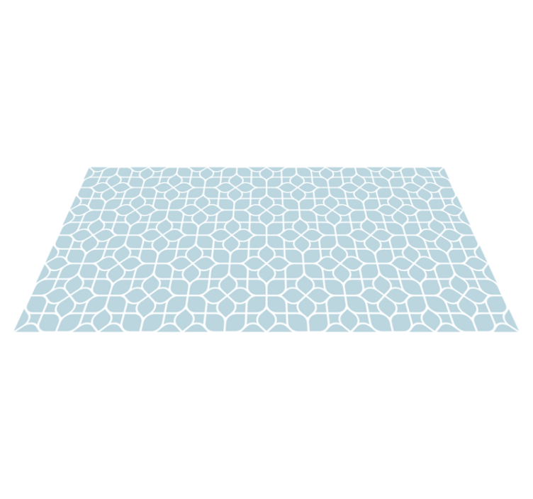 Tapis vinyles géométriques éléments blancs et gris - TenStickers