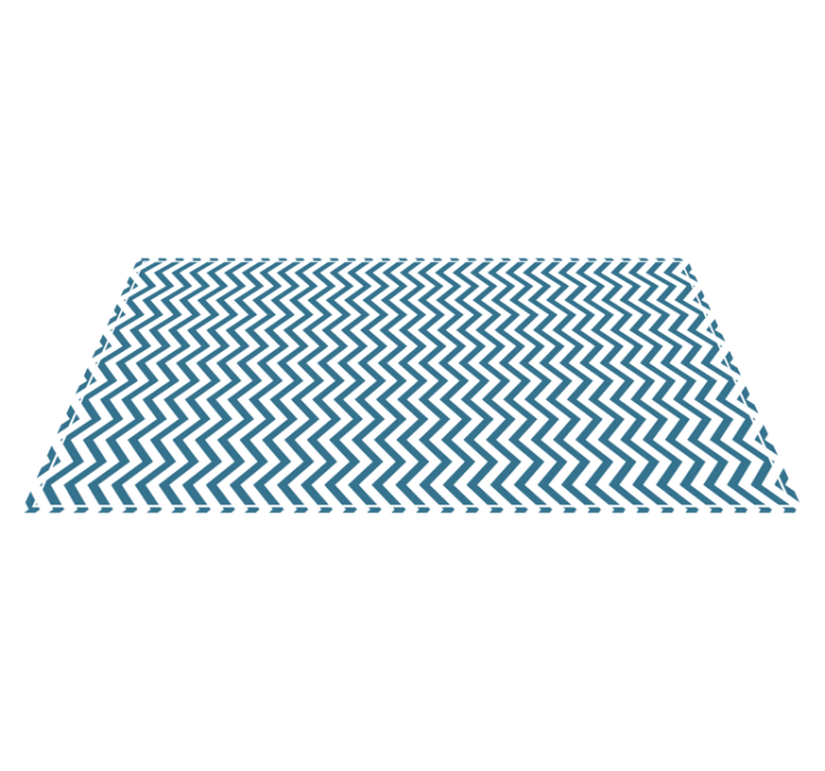 Tapis vinyle rayures style chevron bleu et blanc - TenStickers