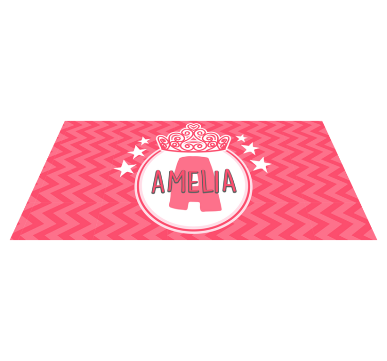 Tapis vinyle autres tapis emblème du nom de princesse - TenStickers