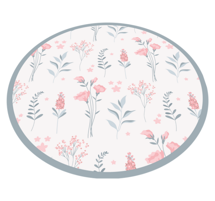 Tapis vinyle fleurs et plantes motif élégant et fleuri - TenStickers