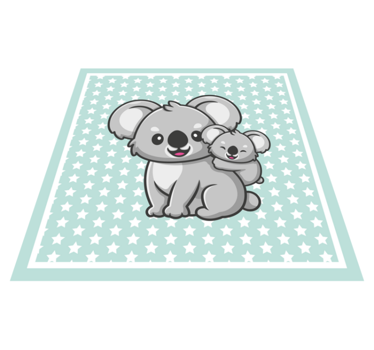 Tapis vinyle pour enfants maman et bébé koalas - TenStickers
