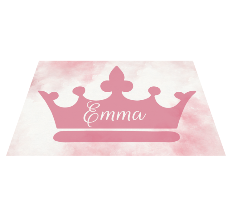 Tapis vinyle autres tapis couronne rose avec nom - TenStickers