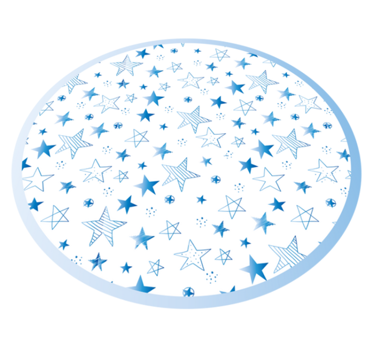 Tapis vinyle chambre bébé motif bleu étoilé - TenStickers