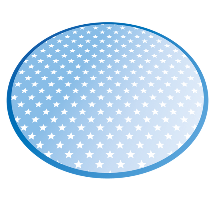 Tapis vinyle étoile motif circulaire bleu - TenStickers