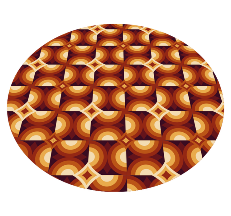 Tapis vinyles géométriques motif de cercle vibrant - TenStickers