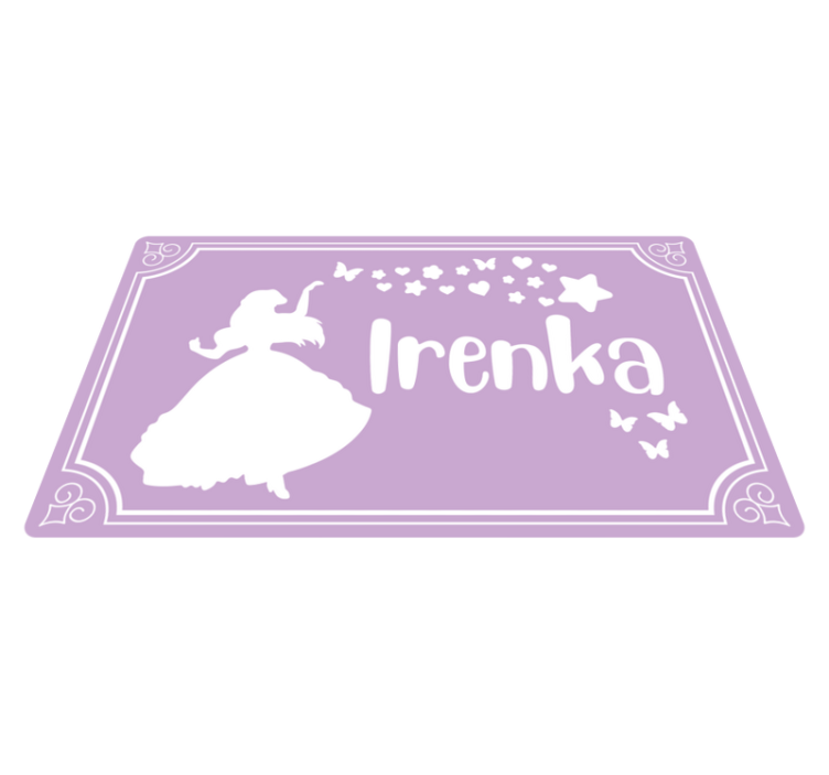 Tapis vinyle autres tapis princesse magique avec nom - TenStickers