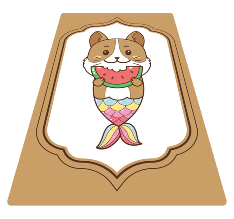 Tapis vinyle animal personnage de sirène mignon - TenStickers