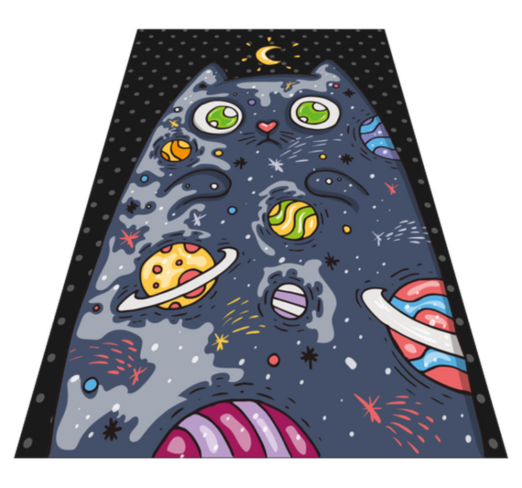 Tapis vinyle autres tapis aventure du chat cosmique - TenStickers