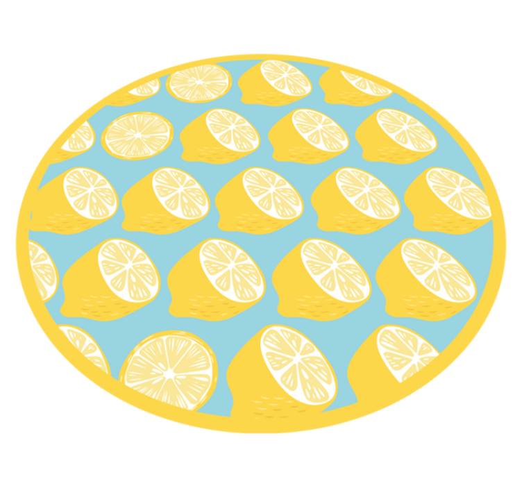 Tapis vinyle cuisine motif de tranche de citron - TenStickers