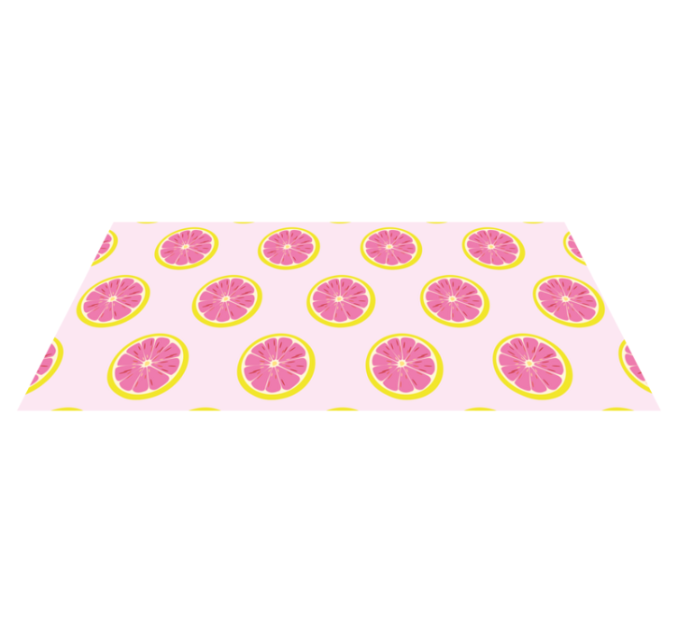 Tapis vinyle fleurs et plantes motif de tranche d'agrumes - TenStickers