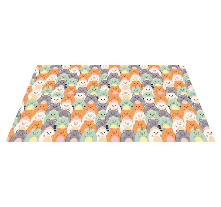 Tapis vinyle entrée expressions animales adorables - TenStickers