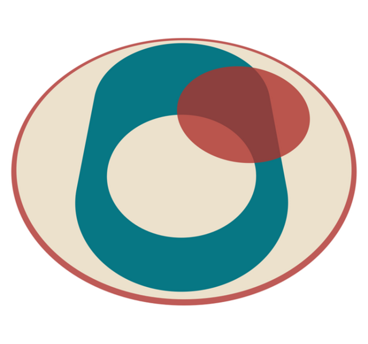 Tapis vinyle design moderne cercles en harmonie - TenStickers