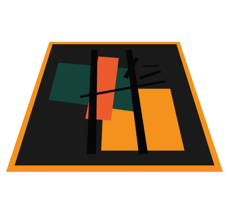 Tapis vinyle design moderne segments de couleurs abstraits - TenStickers