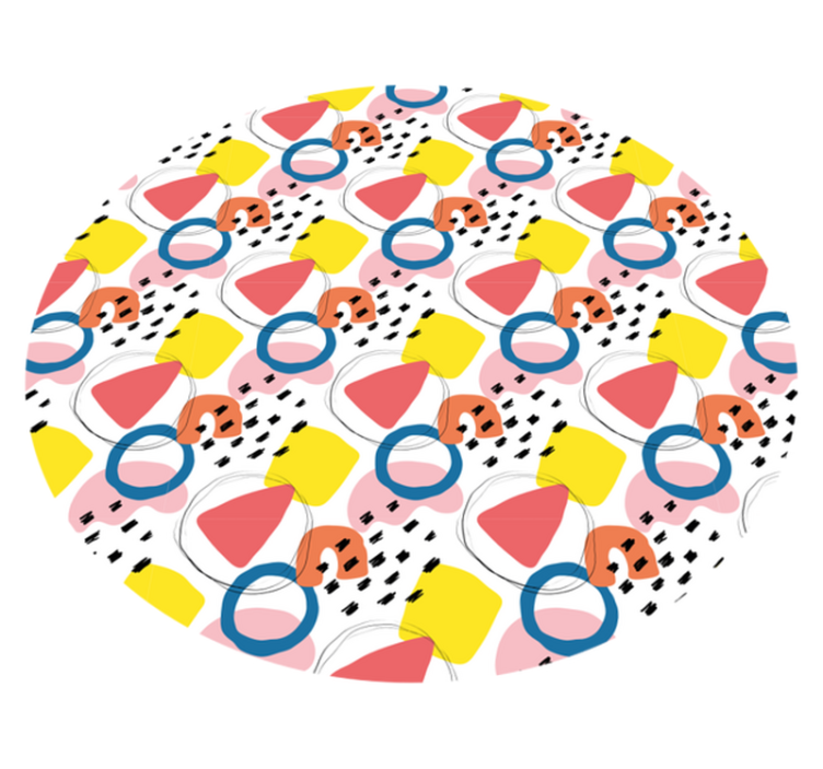 Tapis vinyle minimaliste arrangements de formes vibrantes - TenStickers