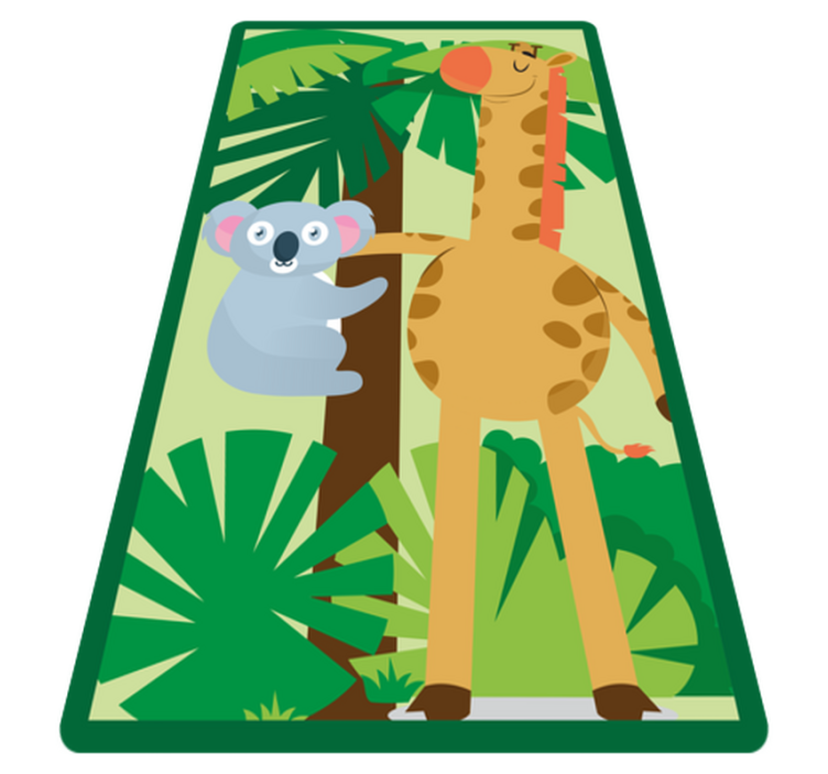 Tapis vinyle chambre bébé aventure des amis de la jungle - TenStickers