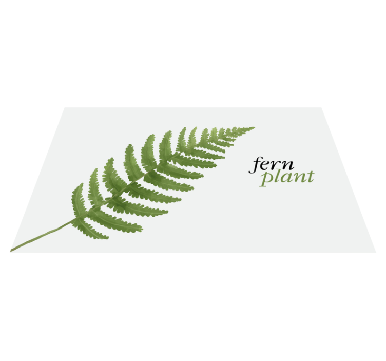 Tapis vinyle fleurs et plantes design fougère - TenStickers
