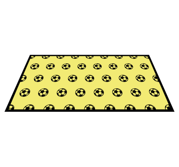 Tapis vinyle jeux motif de football jaune - TenStickers