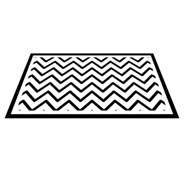 Tapis vinyle entrée style chevron - TenStickers