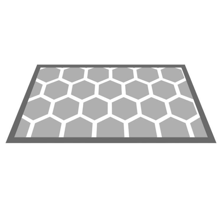 Tapis vinyles géométriques configuration hexagonale - TenStickers