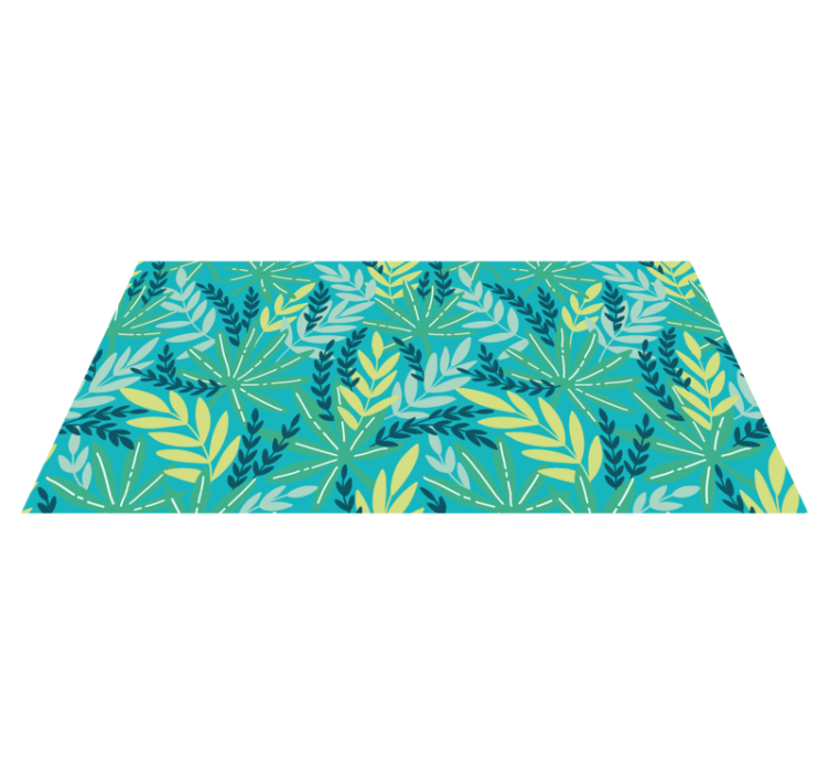 Tapis vinyle nature palette tropicale feuillue - TenStickers