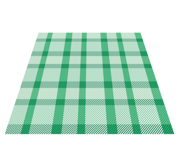 Tapis vinyle rayures motif carreaux verts - TenStickers