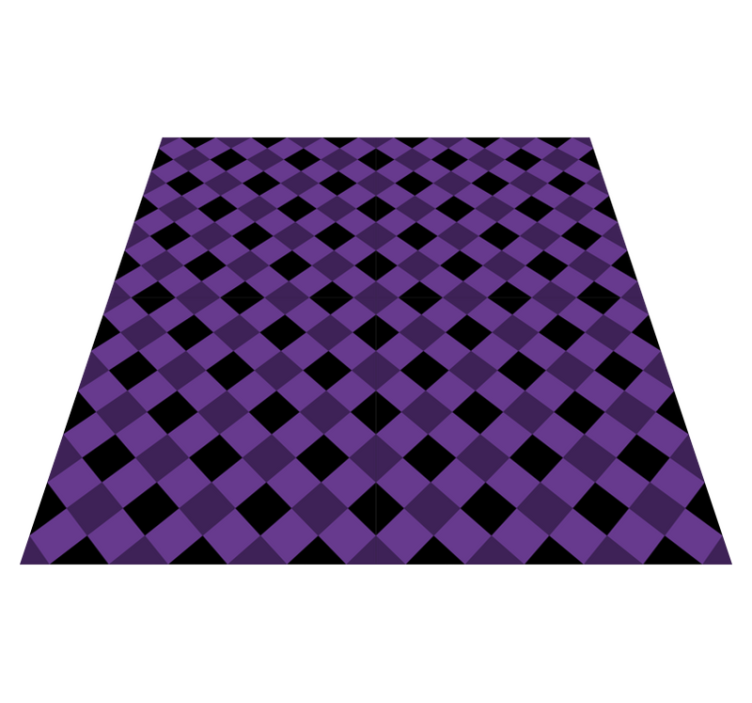 Tapis vinyles géométriques motif damier violet - TenStickers