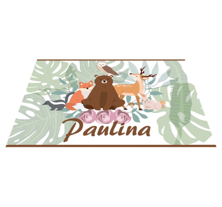 Tapis vinyle personnalisé jungle animale - TenStickers