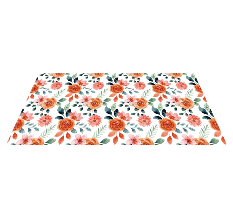 Tapis vinyle fleurs et plantes ravissant motif botanique - TenStickers