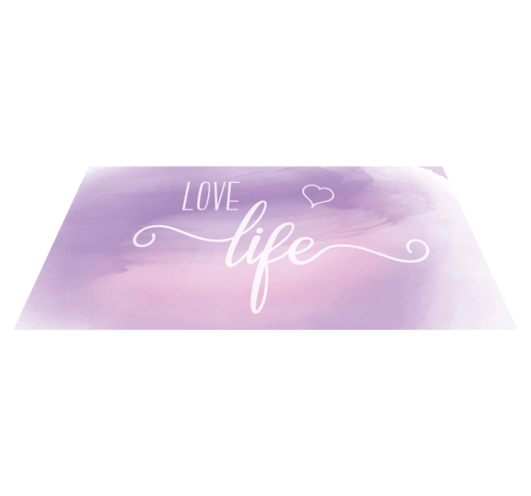 Tapis vinyle citation aimer la vie - TenStickers