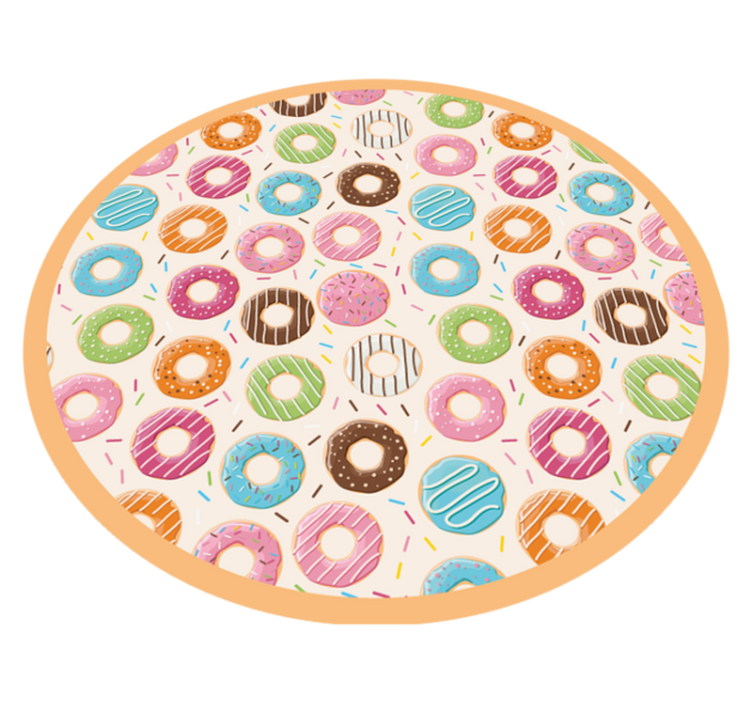 Tapis vinyle autres tapis motif de beignet coloré - TenStickers