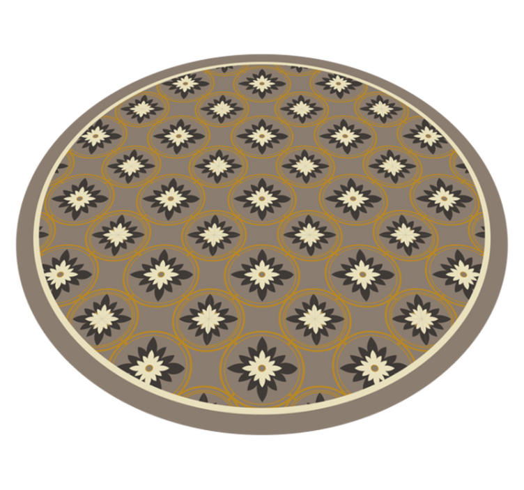 Tapis mosaique vinyle cercle à motifs - TenStickers