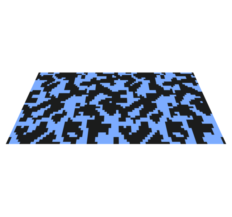 Tapis vinyle autres tapis motif bleu pixelisé - TenStickers