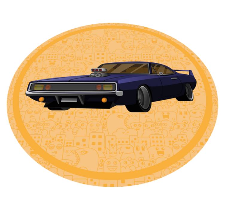 Tapis vinyle ado muscle car classique - TenStickers