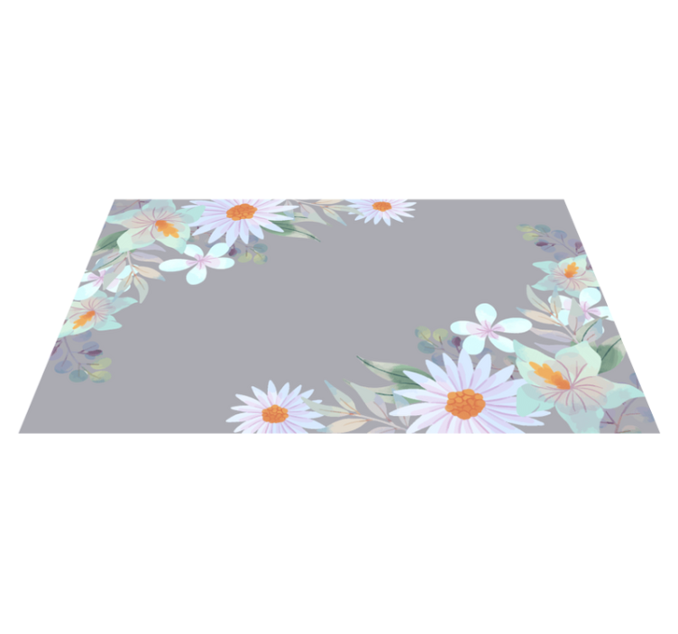 Tapis vinyle fleurs et plantes design naturel - TenStickers
