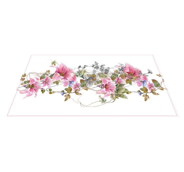 Tapis vinyle nature motif de vigne florale - TenStickers