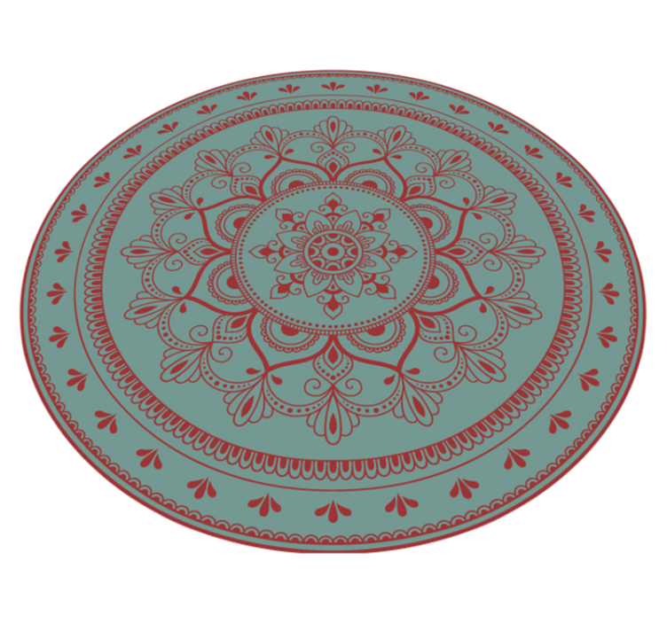 Tapis vinyle mandala illustration circulaire complexe - TenStickers