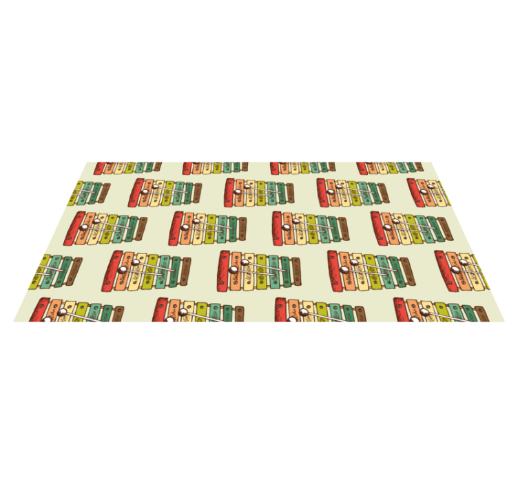 Tapis vinyle ado motif de xylophone coloré - TenStickers