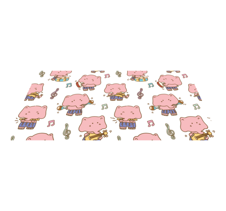 Tapis vinyle pour enfants éléphants musiciens espiègles - TenStickers