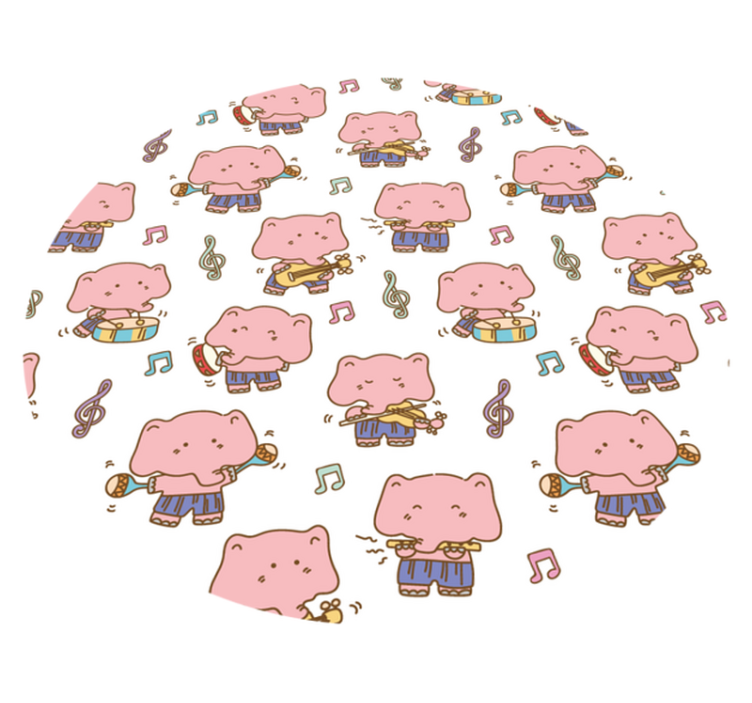 Tapis vinyle animal éléphant musical amusant - TenStickers