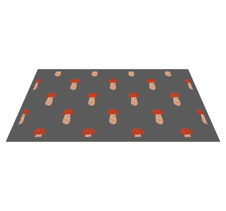 Tapis vinyle nature motif de champignons fantaisistes - TenStickers