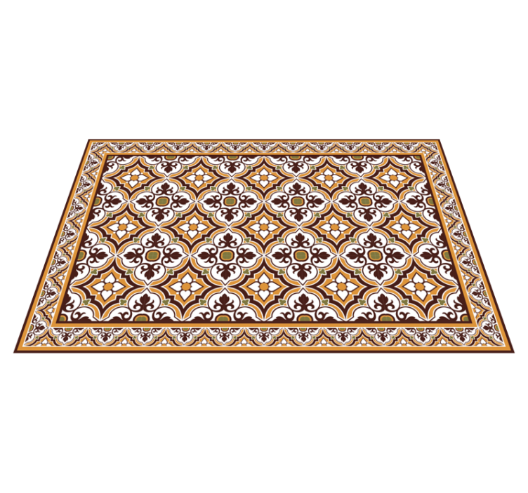 Tapis vinyle carreaux de ciment agencement mosaïque élaboré - TenStickers