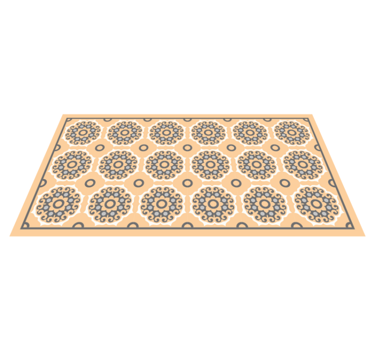 Tapis vinyle carreaux de ciment motif de mandala géométrique - TenStickers