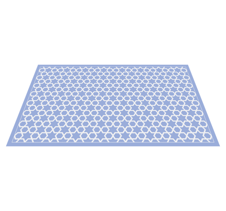 Tapis vinyles géométriques motif étoilé hexagonal - TenStickers