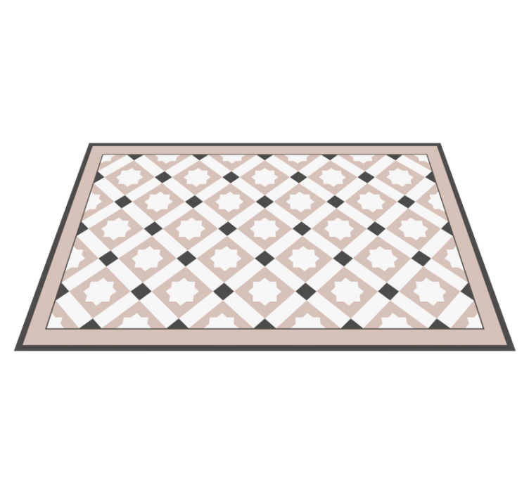 Tapis vinyle salle de bain étoiles géométriques - TenStickers
