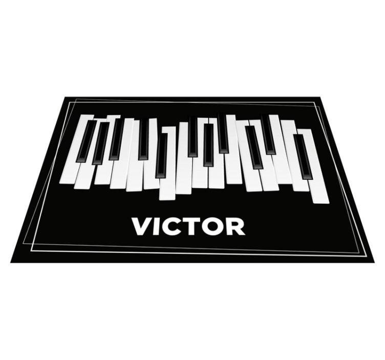 Tapis vinyle personnalisé clavier de piano sur mesure - TenStickers