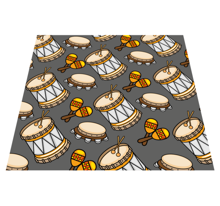 Tapis vinyle jeux motif instruments - TenStickers