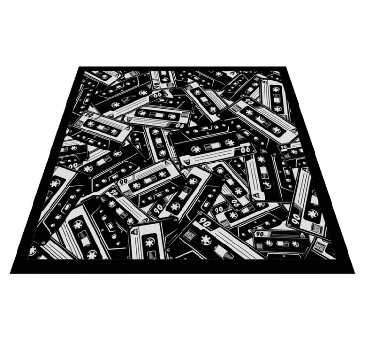 Tapis vinyle ado motif de cassette - TenStickers
