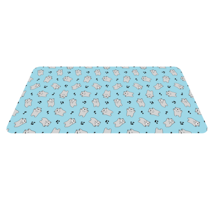 Tapis vinyle chambre bébé personnages d'ours mignons - TenStickers