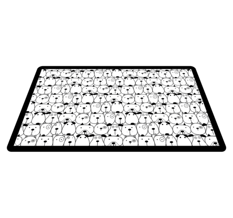 Tapis vinyle animal adorables visages de créatures - TenStickers