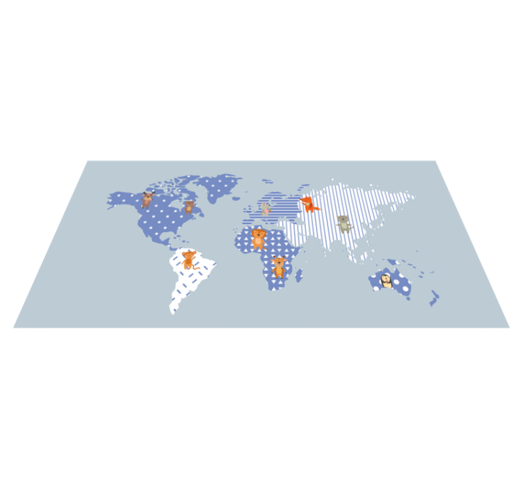 Tapis vinyle autres tapis aventure sur la carte du monde - TenStickers